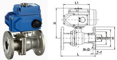 電動開關(guān)球閥結(jié)構(gòu)圖