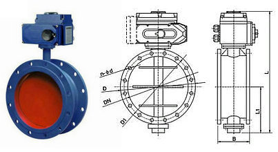 電動通風蝶閥結構圖